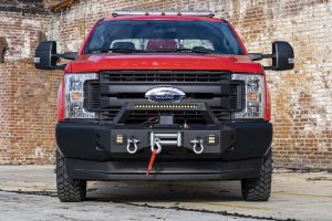 Ford F-250 Super Duty Winch Mount Kit - Rough Country - EXO - Black - '17-'20 Ford F-250 Super Duty Winch Mount Kit - Rough Country - EXO - Black - '17-'20